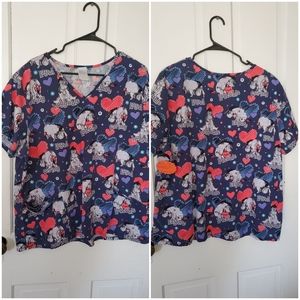 EEYORE women's plus size scrub top